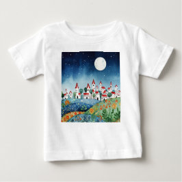 Camiseta Para Bebê Small town on hills