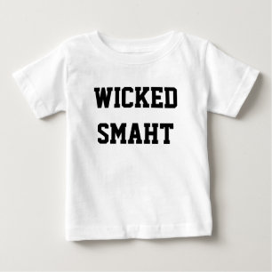 Camiseta Para Bebê Smart Baby Malvado Parece Engraçado Sotaque Bosto
