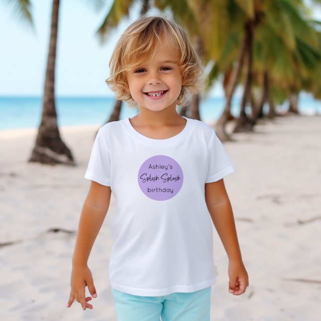 Camiseta Para Bebê Smermaid Splash Aniversário (Criador carregado)
