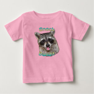 Camiseta Para Bebê Snack Bandit Funny Raccoon Toddler T-Shirt - Cute