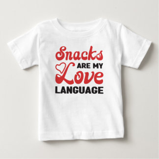 Camiseta Para Bebê Snacks São Minha Língua De Amor, Lanches