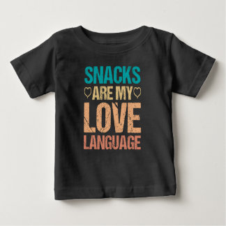 Camiseta Para Bebê Snacks São Minha Língua De Amor, Lanches