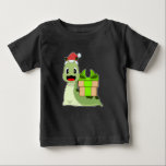 Camiseta Para Bebê Snail Christmas Santa hat<br><div class="desc">Este design é o presente perfeito para um aniversário,  Natal e outras celebrações. É adequado para mulheres,  homens e crianças.</div>