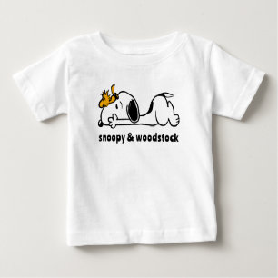 Camiseta Para Bebê Snoopy & Woodstock   Sorriso Rindo