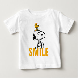 Camiseta Para Bebê Snoopy & Woodstock - Todos os sorrisos
