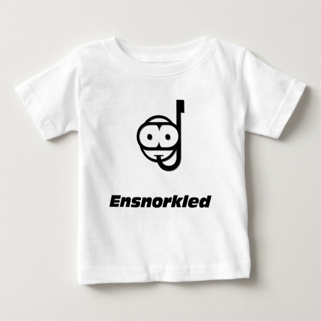 Camiseta Para Bebê Snorkel Ensnorkled (Frente)