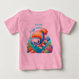 Camiseta Para Bebê Snorkel junkie gal