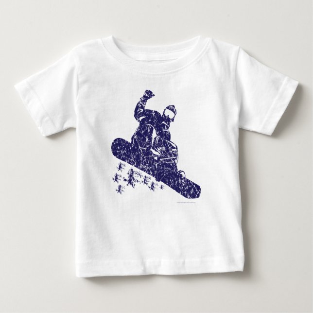 Camiseta Para Bebê Snow-Boarder (Frente)