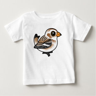 Camiseta Para Bebê Snow Bunting Birdorable