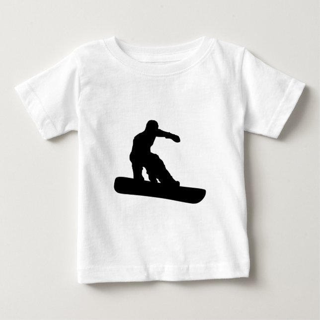 Camiseta Para Bebê Snowboarder (Frente)