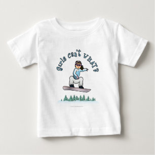 Camiseta Para Bebê Snowboarder Luz