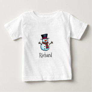 Camiseta Para Bebê Snowman
