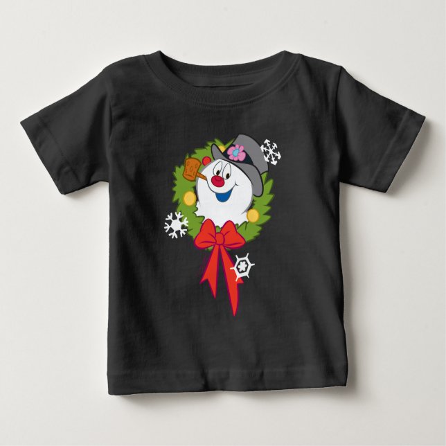 Camiseta Para Bebê Snowman™ congelado | Feriado congelado (Frente)