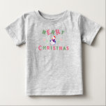 Camiseta Para Bebê Snowman Felry Christmas Baby T-Shirt<br><div class="desc">festivo</div>