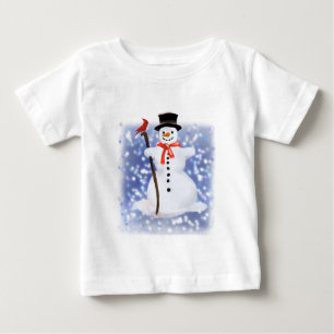 Camiseta Para Bebê Snowman T-Shirt