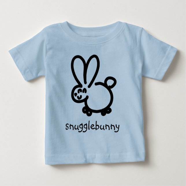Camiseta Para Bebê snugglebunny (Frente)