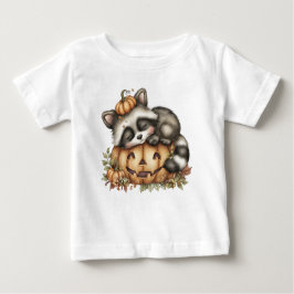 Camiseta Para Bebê Só andando, Sleepy Racoon