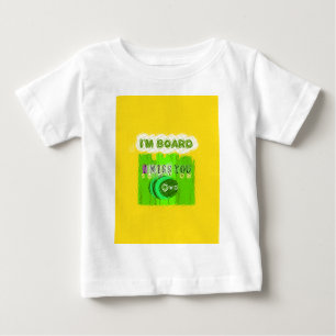 Camiseta Para Bebê Só engraçado Estou com saudades Estou entediado