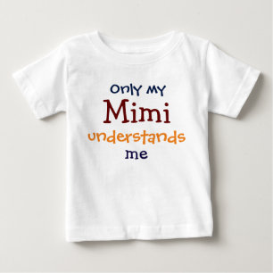 Camiseta Para Bebê Só Minha Mimi Me Entenderia Criança Toddler T-Shir