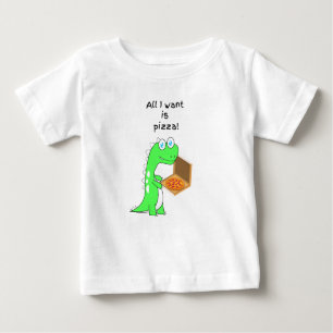 Camiseta Para Bebê Só quero pizza!