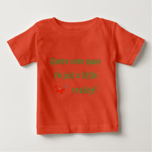 Camiseta Para Bebê Só Um Pouco De Crabby! Creeper orgânico