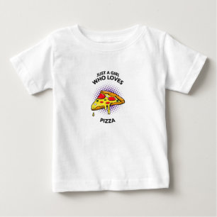 Camiseta Para Bebê Só uma garota que ama uma comida italiana engraç