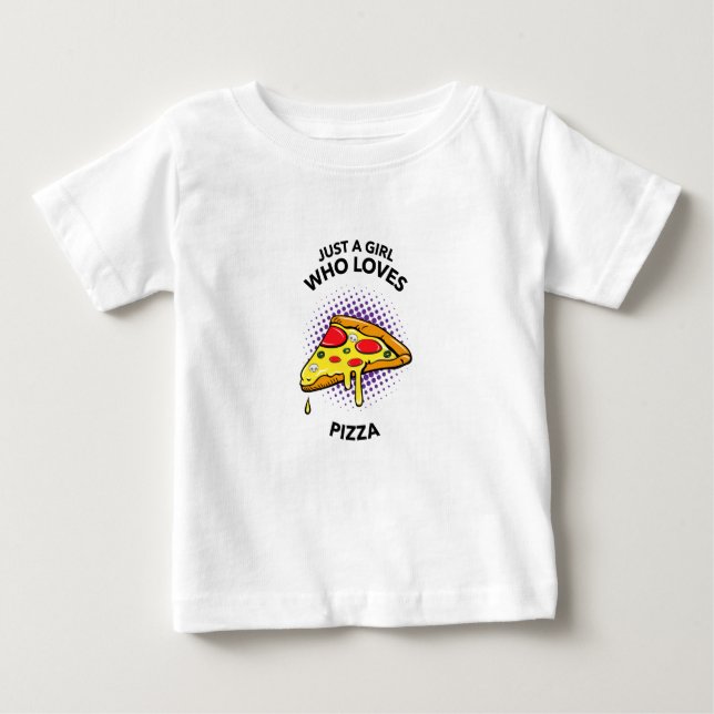 Camiseta Para Bebê Só uma garota que ama uma comida italiana engraçad (Frente)