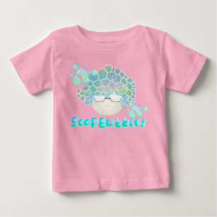 Camiseta Para Bebê Soap Bubbles bebê rosa