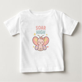 Camiseta Para Bebê Soar High – Pastel Butterfly Joy