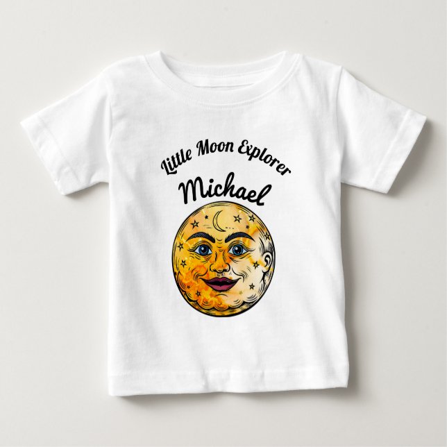 Camiseta Para Bebê Sobre a celebração do Chá de fraldas da Lua (Frente)