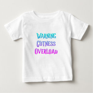 Camiseta Para Bebê Sobrecarga da cutena do chá de fraldas bonito do b