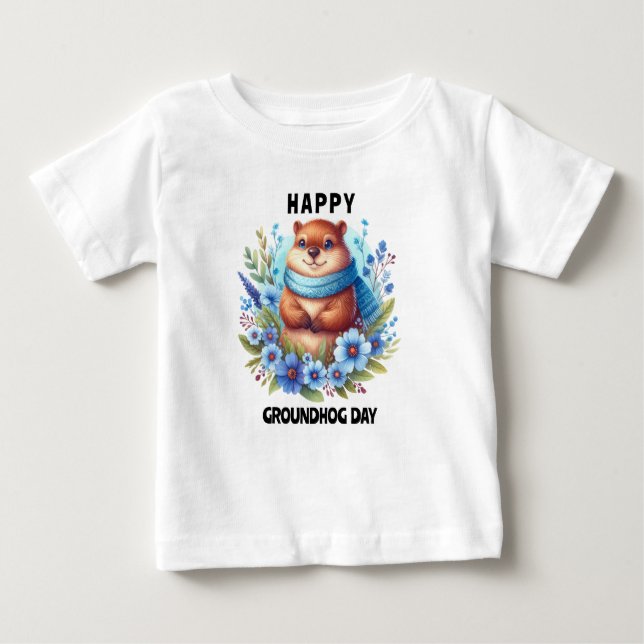 Camiseta Para Bebê Sobretaxa? Celebração de Aquarela Comemorando o Di (Frente)