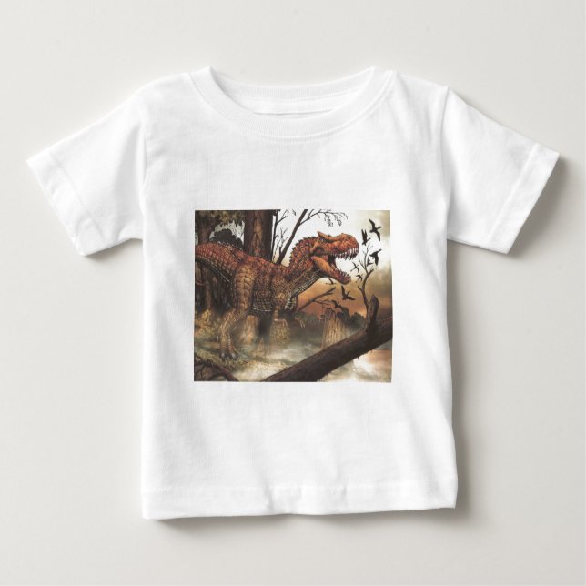 Camiseta Para Bebê Sobrevivência para o Design Dinsmore mais apto (Frente)