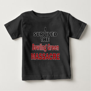 Camiseta Para Bebê Sobrevivente do Massacre Verde da boliche