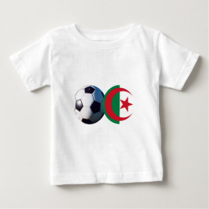 Camiseta Para Bebê Soccer Ball Argélia Flag2 MUSEUM Zazzle