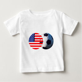 Camiseta Para Bebê Soccer Ball & USA Flag MUSEUM Zazzle