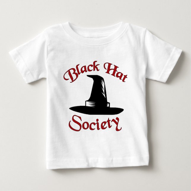 Camiseta Para Bebê Sociedade do chapéu negro (Frente)
