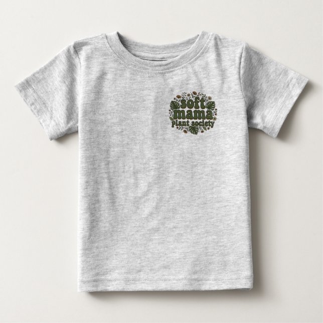Camiseta Para Bebê Sociedade Mãe Planta Macia (Frente)