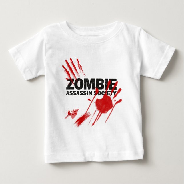 Camiseta Para Bebê Sociedade Zombie Assassin (Frente)