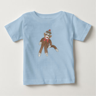 Camiseta Para Bebê Sock Monkey criança