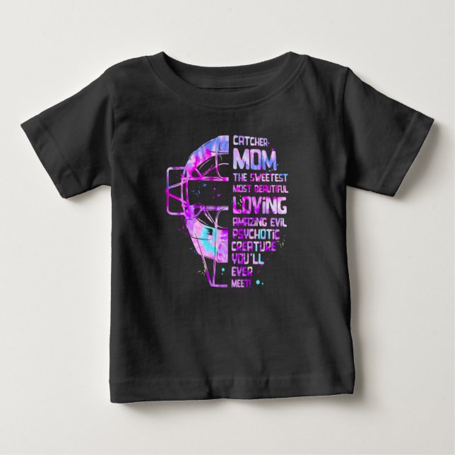 Camiseta Para Bebê Sofball Catcher Mãe O Mais Bonito L (Frente)