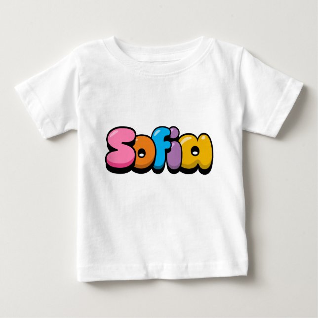 Camiseta Para Bebê Sofia (Frente)