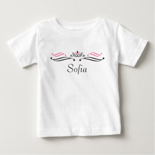 Camiseta Para Bebê Sofia Princess/Beauty Pageant Tiara T-Shirt