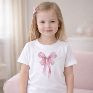Camiseta Para Bebê Soft Pink Bow Girl Baby Shower Party