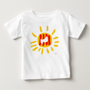 Camiseta Para Bebê Sol da Catalunha, Símbolo Patriótico, Catalunha