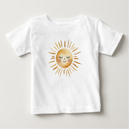Camiseta Para Bebê Sol desenhado