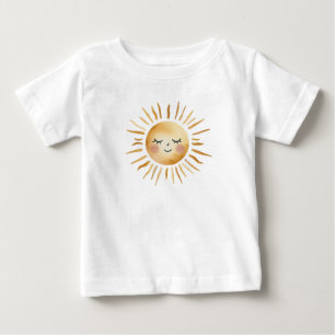 Camiseta Para Bebê Sol desenhado