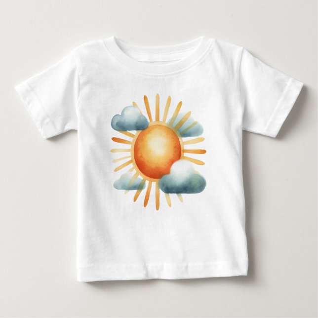 Camiseta Para Bebê Sol desenhado (Frente)