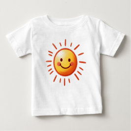 Camiseta Para Bebê Sol desenhado