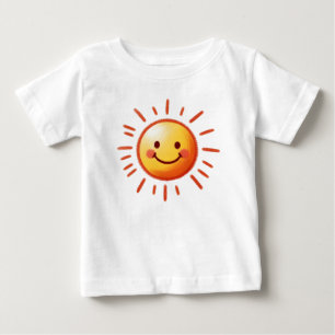 Camiseta Para Bebê Sol desenhado